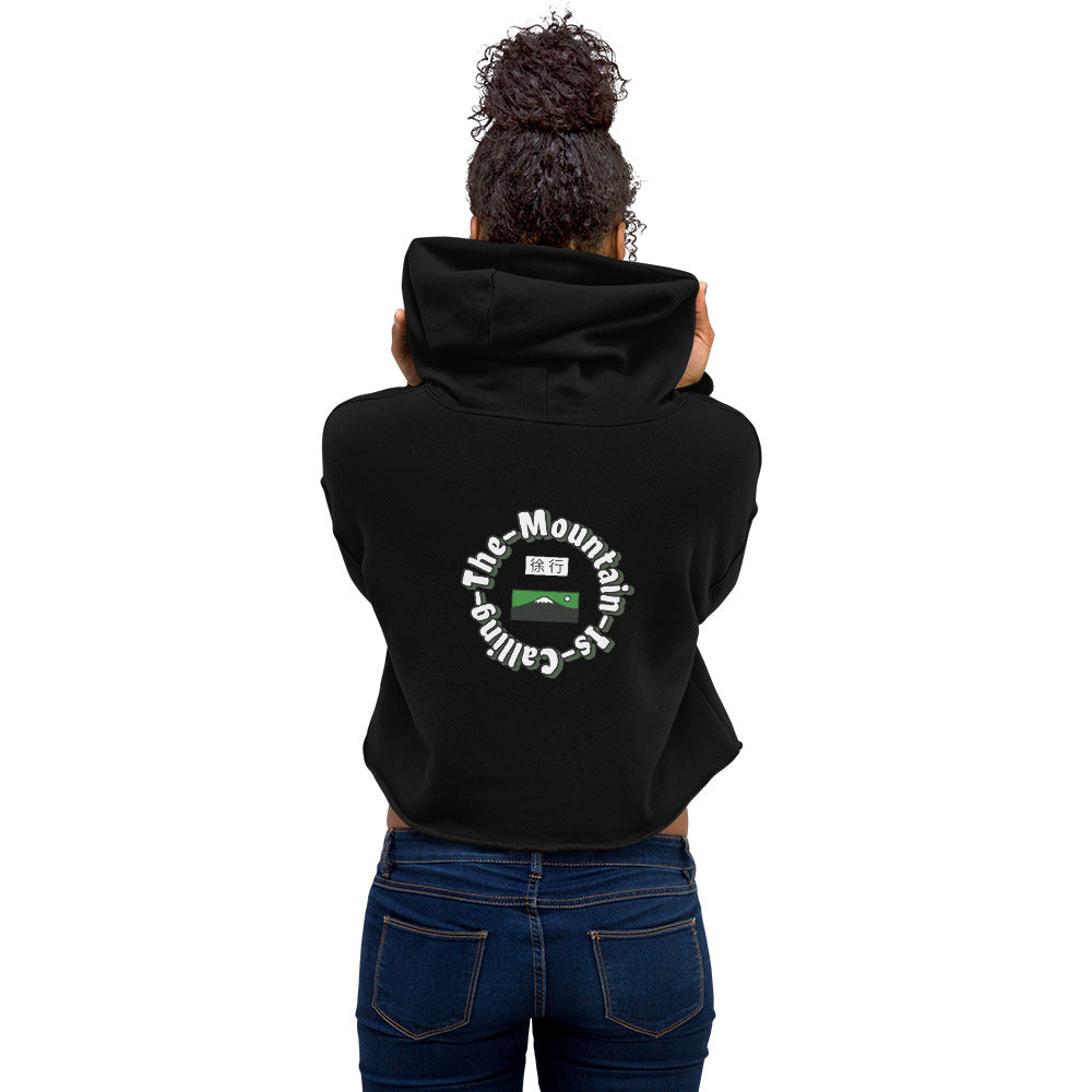 Mountain's calling cropped hoodie